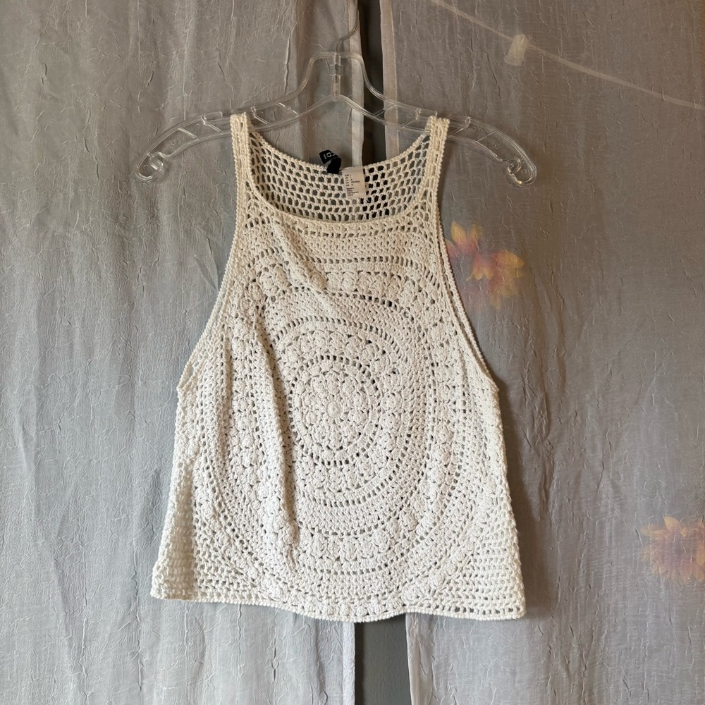 Divided White Coachella Tank Top